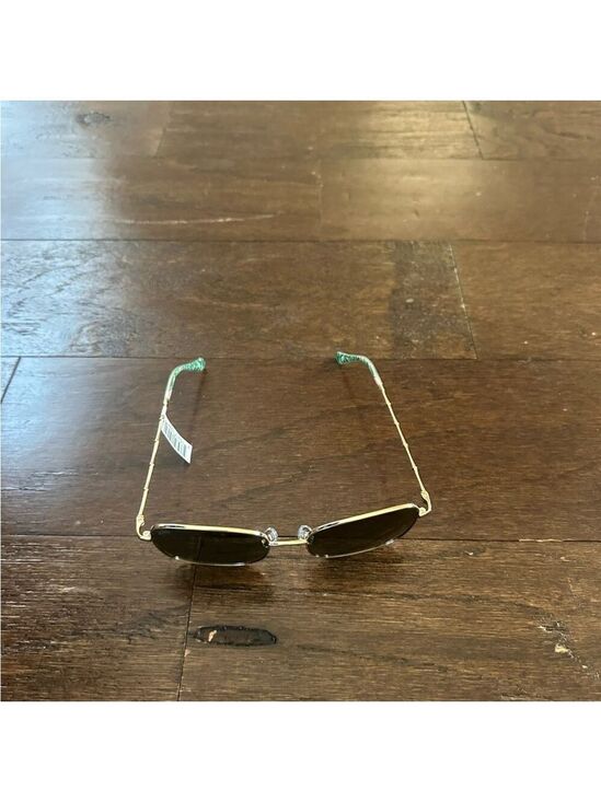 Lilly Pulitzer White Tiger Rock Sunglasses Gold Metallic-NWT